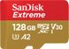 Карта пам'яті SanDisk 128GB microSDXC C10 UHS-I U3 R160/W90MB/s Extreme V30 + SD (SDSQXA1-128G-GN6AA)