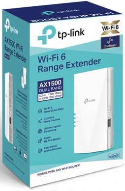 Повторювач Wi-Fi сигналу TP-LINK RE500X AX1500 1хGE LAN MESH (RE500X)