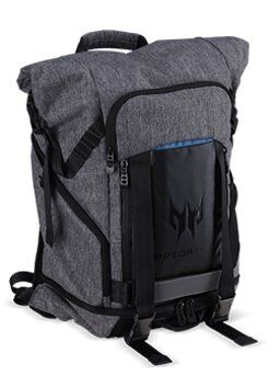 Рюкзак ACER PREDATOR GAMING ROLLTOP BACKPACK FOR 15" NBS GRAY N TEAL BLUE (RETAIL PACK) (NP.BAG1A.290)