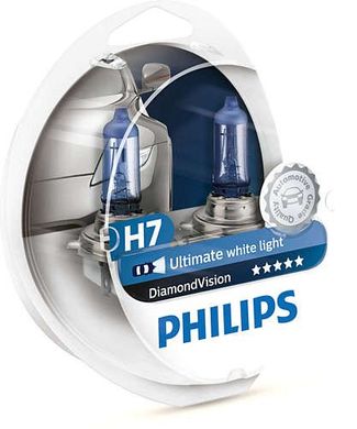 Автолампи Philips H7 Diamond Vision, 5000K, 2шт (12972DVS2)