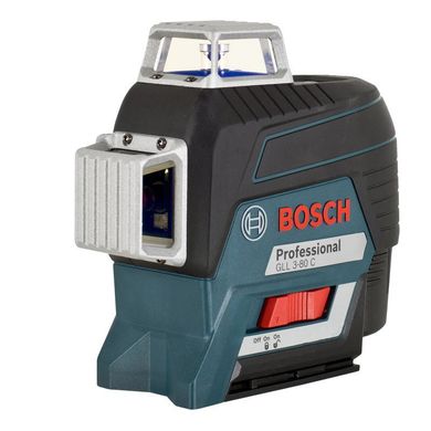 Нивелир лазерный Bosch GLL 3-80 C +LR7 +BM1, 12В, L-Boxx, 24м/120м, ± 0,2 мм/м, IP 54 (0.601.063.R05)