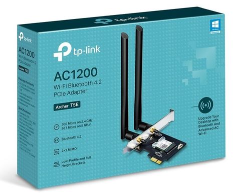 WiFi-адаптер TP-LINK Archer T5E AC1200 BT4.2 PCI Express (ARCHER-T5E)
