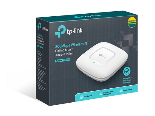 Точка доступа TP-LINK EAP115 N300 1хFE LAN PoE потолочный (EAP115)