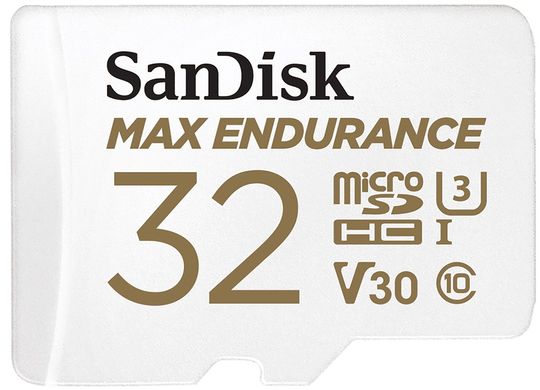 Карта памяти SanDisk 32GB microSDHC C10 UHS-I U3 V30 R100/W40MB/s Max Endurance (SDSQQVR-032G-GN6IA)