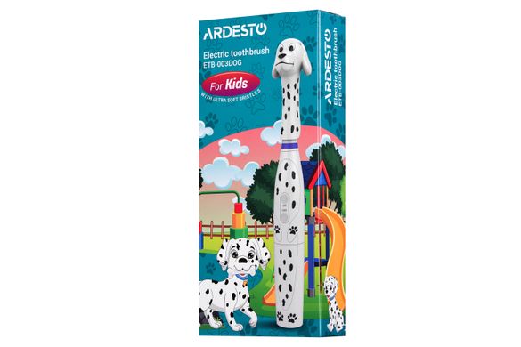 Электрическая зубная щетка Ardesto ETB-003DOG детская/3 насадки/IPX6 (ETB-003DOG)
