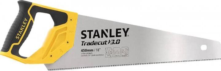 Ножівка для дерева 450 мм 11TPI загартований зуб TRADECUT STANLEY неіржавка сталь (STHT20355-1)