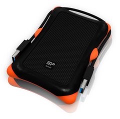 Жорсткий диск Silicon Power 2.5" USB 3.2 1TB Armor A30 Black Orange (SP010TBPHDA30S3K)
