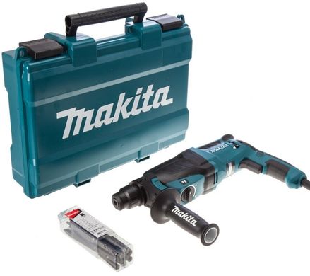 Перфоратор Makita HR2630T, SDS-plusсменный патрон, 800Вт, 2.4 Дж, 3.0 кг (HR2630T)