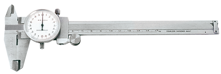 Штангенциркуль TOPEX, 150 мм, с аналоговой индикацией результата (31C627)