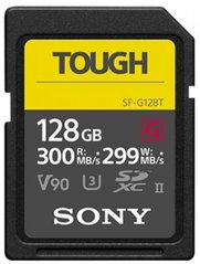 Картка пам'яті Sony 128 GB SDXC C10 UHS-II U3 V90 R300/W299MB/s Tough (SFG1TG)