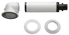 Коаксиальный горизонтальный комплект Bosch AZB 916: отвод 90° + удлинитель 990 - 1200 мм, диаметр 60/100 мм (7736995011)