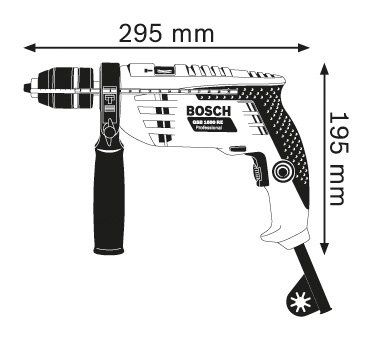 Дрель ударная Bosch GSB 1600 RE 710 Вт (0.601.218.121)