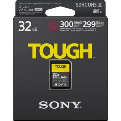 Картка пам'яті Sony 32 GB SDHC C10 UHS-II U3 V90 R300/W299MB/s Tough (SF32TG)
