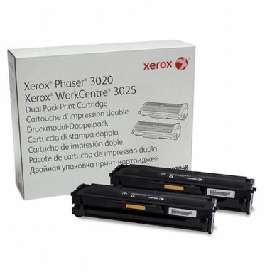 Картридж Xerox PH3020/WC3025 Black (2*1500 стр) Двойная упаковка (106R03048)