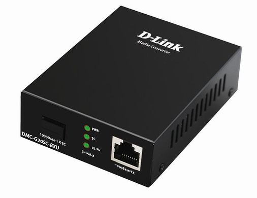 Медіаконвертер D-Link DMC-F20SC-BXU 1xGE, 1x1000BaseLX WDM SM 20км, SC (DMC-G20SC-BXU)