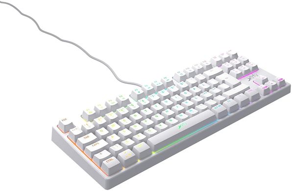 Ігрова клавіатура Xtrfy K4 TKL RGB Kailh Red Ukr-Ua, White (XG-K4-RGB-TKL-WH-R-UKR)