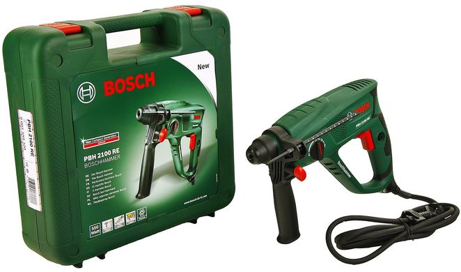 Перфоратор Bosch PBH 2100 RE 550Вт 1.7 Дж 2.2кг (0.603.3A9.320)