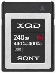 Картка пам'яті Sony XQD 240 GB G Series R440MB/s W400MB/s (QDG240F)