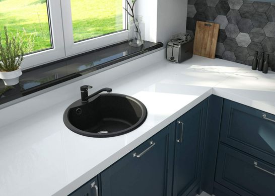 Мойка кухонная Deante Solis гранит 480х480х194мм чаша - 1 накладная графит (ZRS_2803)