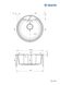 Мийка кухонна Deante Solis, граніт, круг, без крила, 480х480х194мм, чаша - 1, накладна, графіт (ZRS_2803)