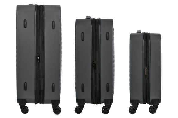 Набір пластикових валіз, Wenger Matrix Set, (20"/24"/28"), 4 колеса, сірий (604351)