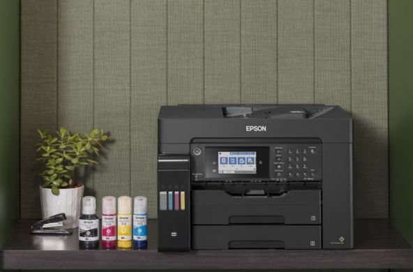 МФУ ink color A3 Epson EcoTank L15150 32_22 ppm Fax DADF Duplex USB Ethernet Wi-Fi 4 inks Pigment (C11CH72404)