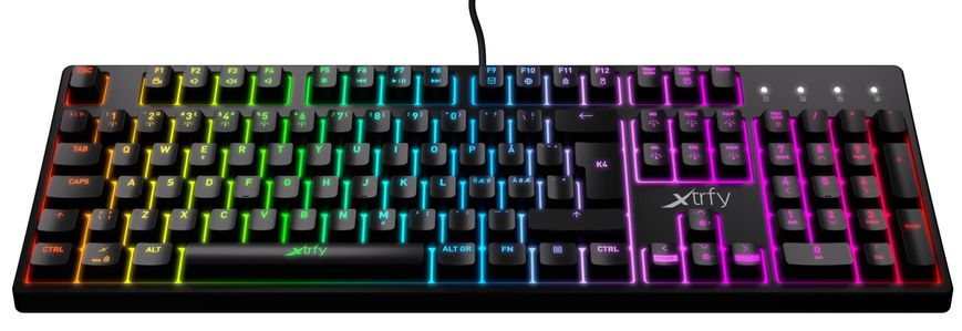 Ігрова клавіатура Xtrfy K4 RGB Kailh Red Ukr-Ua, Black (XG-K4-RGB-R-UKR)