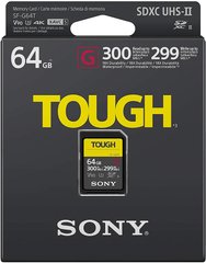 Карта пам'яті Sony SDXC 64GB C10 UHS-II U3 V90 R300/W299MB/s Tough (SF64TG)