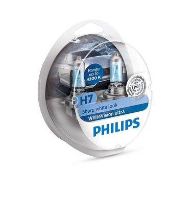 Автолампы Philips H7 WhiteVision Ultra 4200K, 2шт (12972WVUSM)
