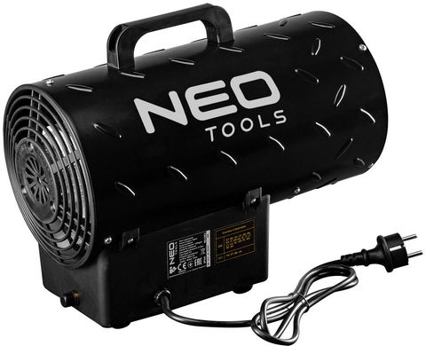 Тепловая пушка газовая Neo Tools 15кВт 150м кв. 580м куб./ч чёрный (90-083)