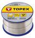 Припій TOPEX олов'яний 60% Sn, дріт 0.7 мм, 100 г (44E512)