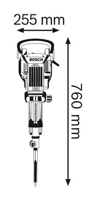 Молоток отбойный Bosch Professional GSH 16-30, 1750Вт, 45 Дж (0.611.335.100)