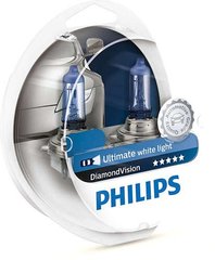 Автолампы Philips H4 Diamond Vision 5000K, 2шт (12342DVS2)