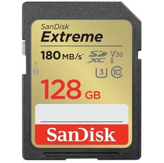 Картка пам'яті SanDisk SD 128 GB C10 UHS-I U3 R180/W90MB/s Extreme V30 (SDSDXVA-128G-GNCIN)