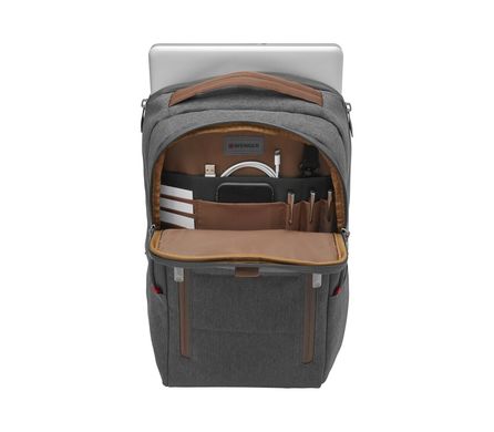 Рюкзак + сумка, Wenger, City Upgrade 16", серый (606489)
