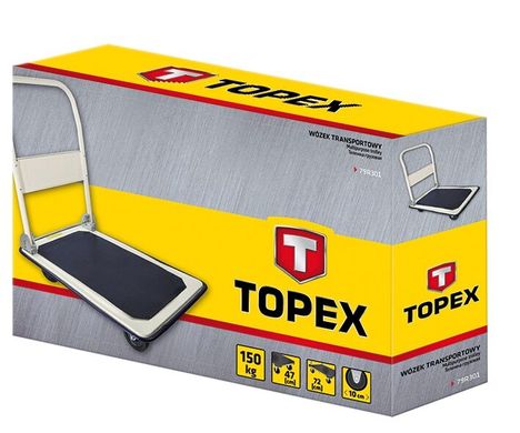 Тележка грузовая TOPEX до 150 кг, 72x47х82 см, 8,9 кг. (79R301)