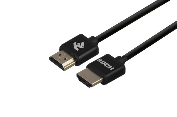 Кабель 2Е HDMI 2.0 (AM/AM),Slim, High Speed, Alumium, black, 2m (2EW-1119-2m)