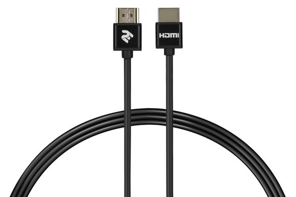 Кабель 2Е HDMI 2.0 (AM/AM),Slim, High Speed, Alumium, black, 2m (2EW-1119-2m)