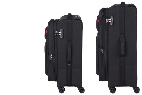 Набір тканинних валіз, Wenger Deputy Set (20"/24"/29"), 4 колеса, чорний (604366)