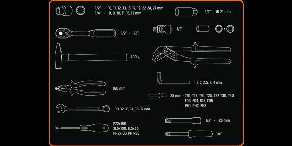 Набір інструментів NEO 56 предметів універсальний (08-684)