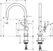 Змішувач для кухні Hansgrohe Talis M54 дина виливу — 235 мм поворотний 1 важіль KM220 хром (72804000)