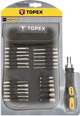 Набор TOPEX: насалдки и сменные головки с держателем 26 ед. (39D352)