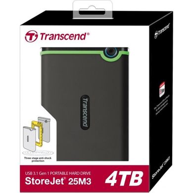 Жесткий диск Transcend StoreJet 2.5" USB 3.1 4TB StoreJet 25M3 Iron Gray (TS4TSJ25M3S)