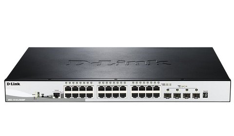 Коммутатор D-Link DGS-1510-28XMP 24x1GE PoE, 4xSFP+ 10G, Стекируемый, SmartPro (DGS-1510-28XMP)