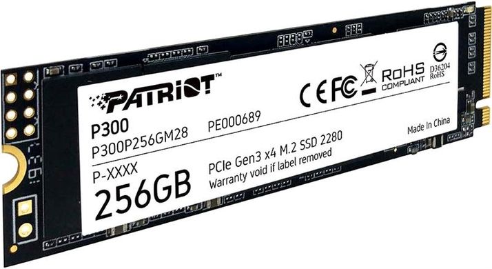 Твердотільний накопичувач SSD Patriot PCIe 3.0 M.2 256 GB P300 (P300P256GM28)