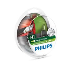 Автолампы Philips H1 LongLife EcoVision 2шт (12258LLECOS2)