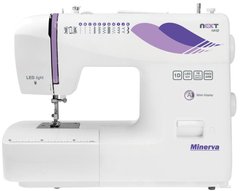 Швейная машина MINERVA Next 141D, электромех., 85 Вт, 14 швейных операций, LED, бело-фиолетовая (Next141D)
