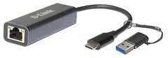 Сетевой адаптер D-Link DUB-2315 1x2.5GE, USB Type-C (с адаптером USB-A) (DUB-2315)