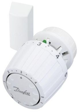 Термоголовка Danfoss 2992, подключения RA, датчик, регулировка +5 до +26 °C белая (013G2992)