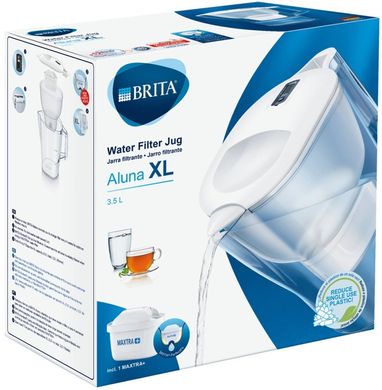 Фільтр-глечик Brita Aluna XL Memo 3.5 л (2.0 л очищеної води), білий (1039269)